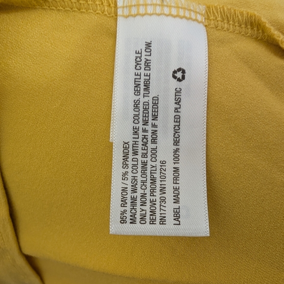 A New Day Yellow Wrap Dress XS Sleeveless V-Neck Tie Waist - Picture 5 of 5